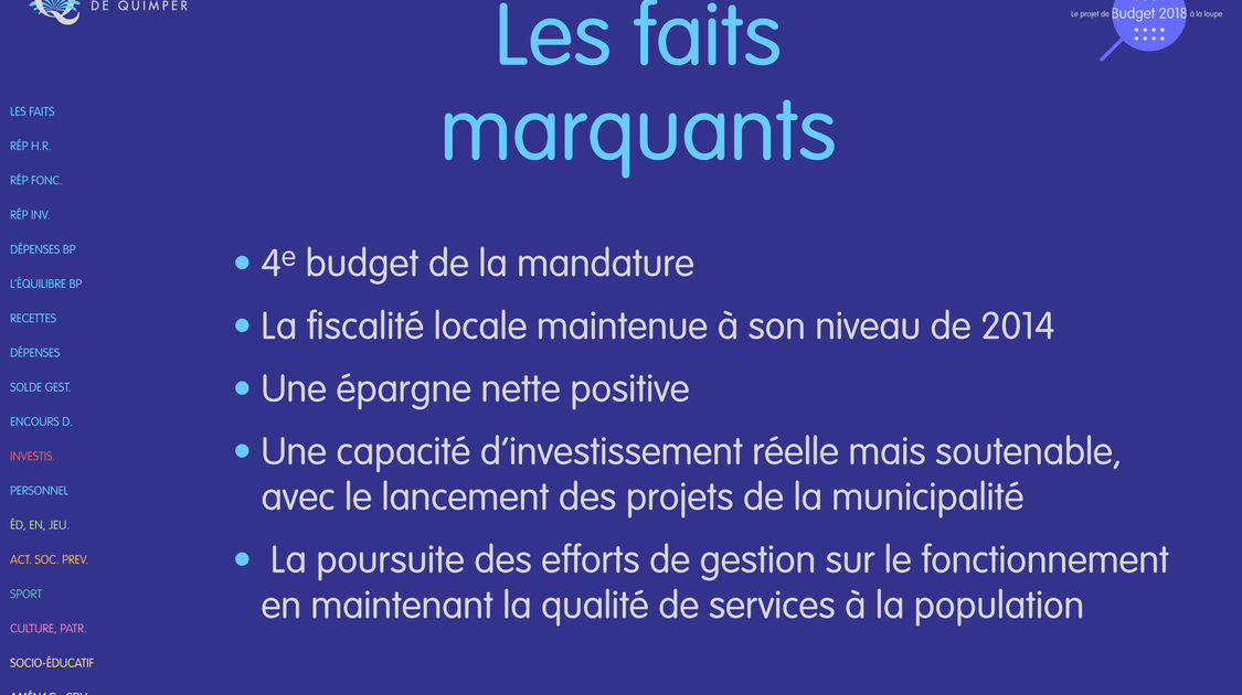 Le budget 2018 de la ville de Quimper à la loupe (2)
