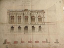 Joseph Bigot, élévation de la façade du musée