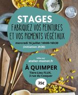 Stage de fabrication de pigments végétaux
