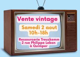 Vente spéciale vintage à la ressourcerie Treuzkemm de Quimper