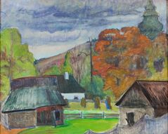 Wladyslaw Slewinski «Paysage d'automne en Pologne»