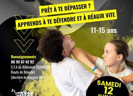 stage d'initiation à la self-défense (Krav Maga) ado Quimper