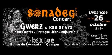 Concert «Gwerz et chant de Bretagne» le 26 octobre à Quimper