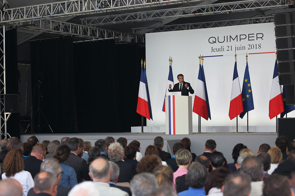 Emmanuel Macron, Président de la République, à Quimper