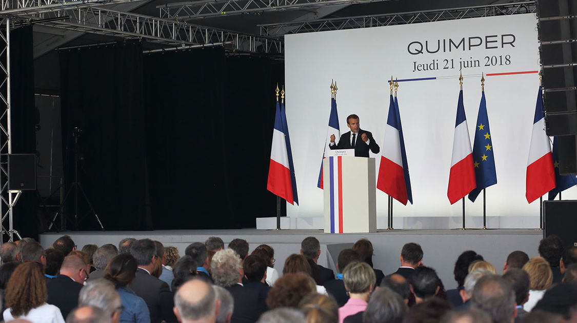 Visite du Président de la République Emmanuel Macron à Quimper (8)