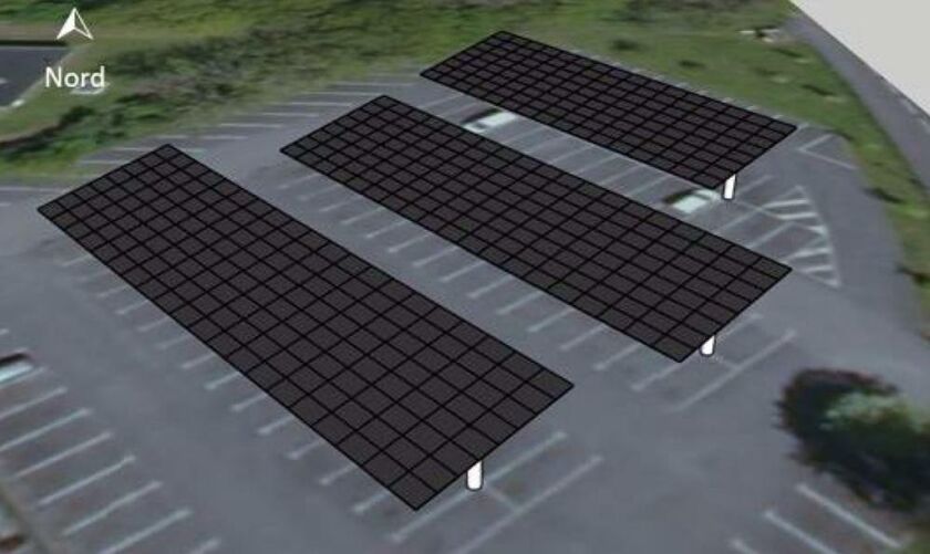 Transition énergétique : installation d’ombrières photovoltaïques au Centre technique municipal