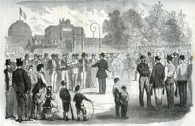 La garde nationale faisant un exercice en 1870