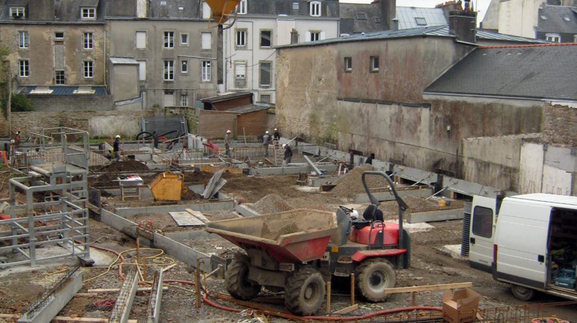 Chantier du pôle Max Jacob : apparition des contours du futur Novomax. Le 25 novembre 2013