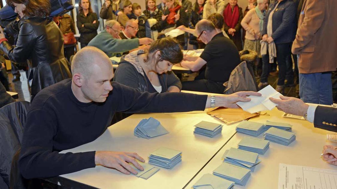 Lors du premier tour des municipales 2014 à Quimper