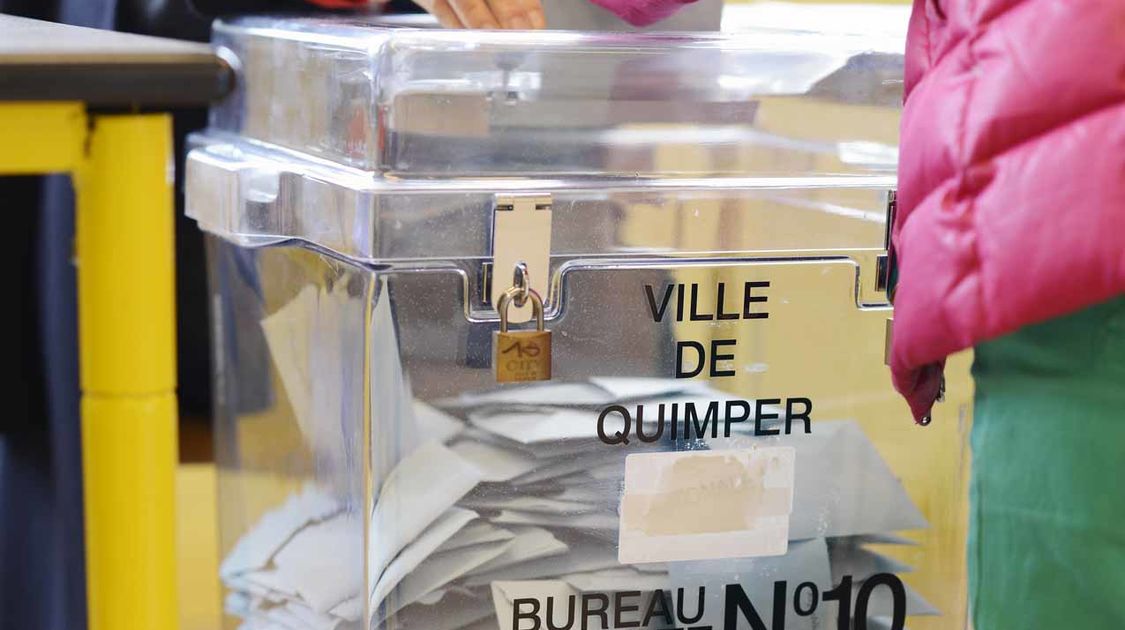 Lors du premier tour des municipales 2014 à Quimper.