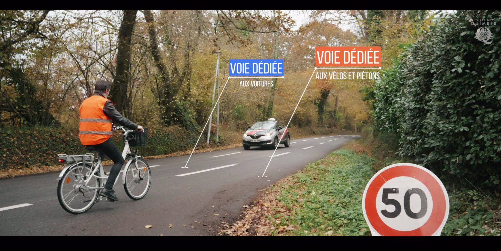 Le chaucidou : le partage de voie entre vélo, voiture et piéton