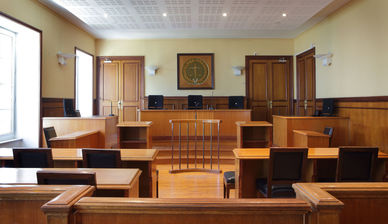 La salle du tribunal correctionnel au Palais de justice
