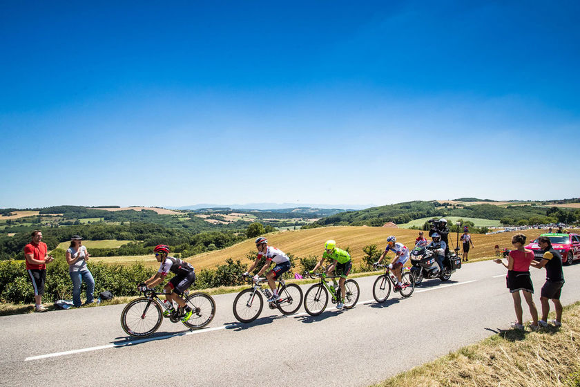 Sur les routes du Tour.