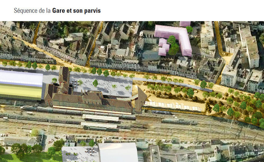 Le parvis de la gare fera l'objet d'un réaménagement.