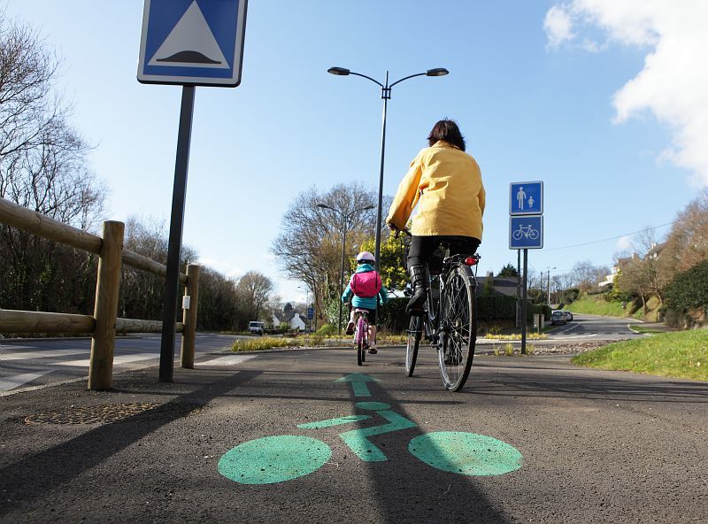Ouverture de la piste cyclable : route de Coray