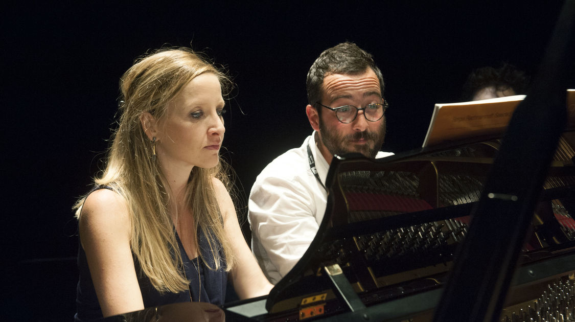 Semaines Musicales de Quimper 2017. Générale publique au théatre Max Jacob : Emilie Fichter, piano et Andoni Aguirre, piano