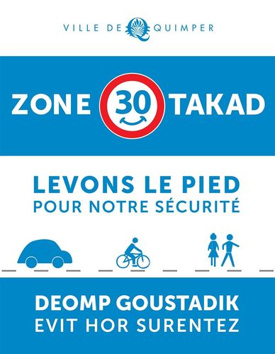 Des panneaux d'informations de Zone 30