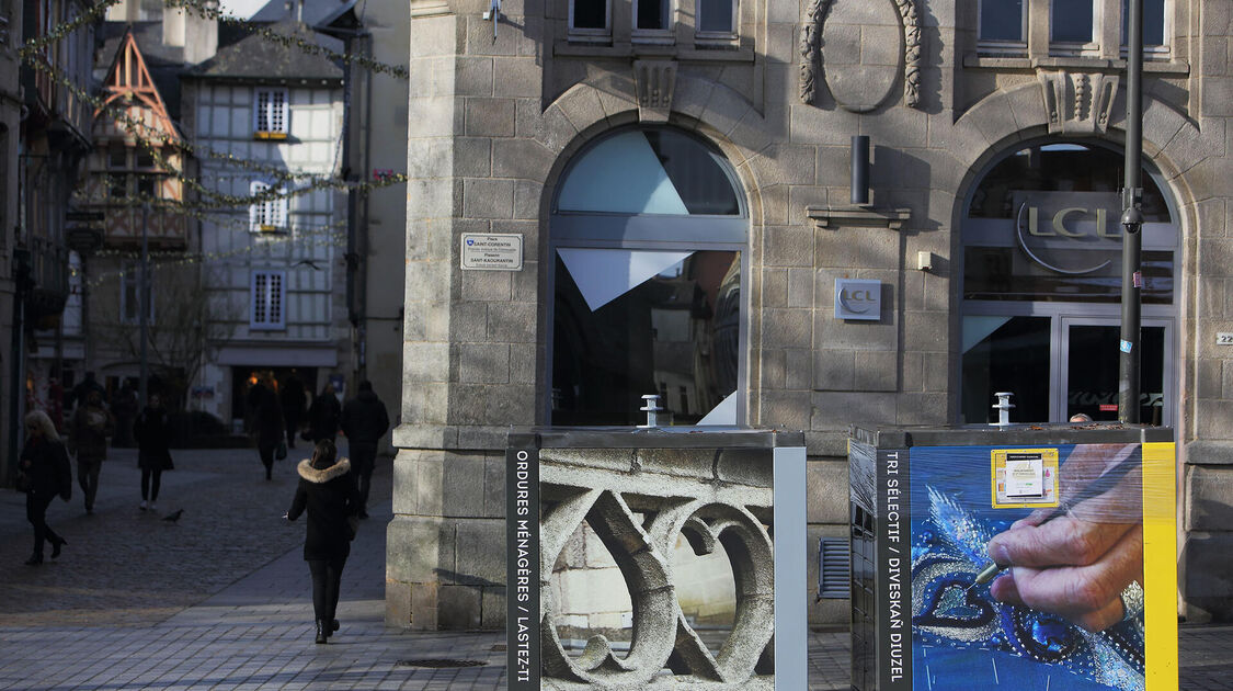 Mise en place des 11 Points d’apport volontaire dans le centre-ville piéton de Quimper