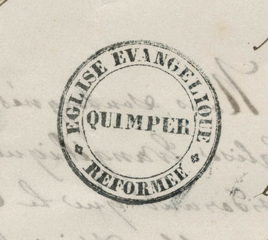 Cachet de l'église protestante de Quimper