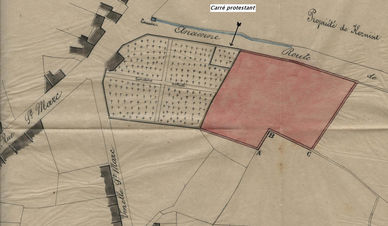 Plan du carré protestant (1874)