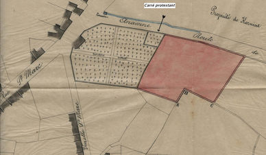 Plan du carré protestant (1874)