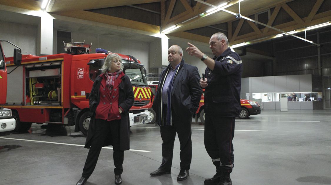 Visite du maire au centre de secours - veille de noël