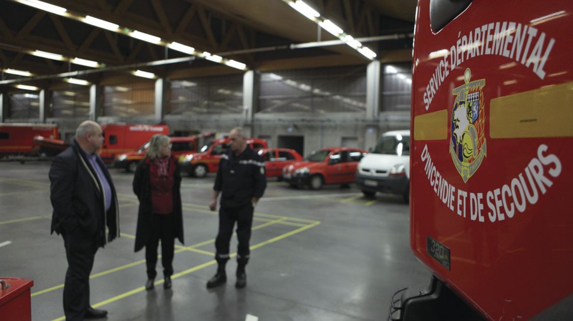 Visite du maire au centre de secours - veille de noël