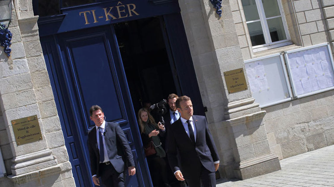 Visite du Président de la République Emmanuel Macron à Quimper (5)