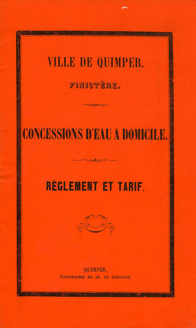 Livret de concession de l'eau 