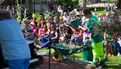 Le comédien Michaël Lonsdale et le pianiste Patrick Scheyder ont donné une représentation du spectacle des Jardins et des hommes dans le jardin du théâtre Max Jacob le 25 juin (8)