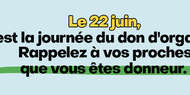 Don d’organes : La ville de Quimper mobilisée pour le 22 juin