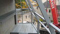 Chantier du pôle Max Jacob : Démontage de la grue, vu depuis les étages du Novomax. Le 6 mai 2014 