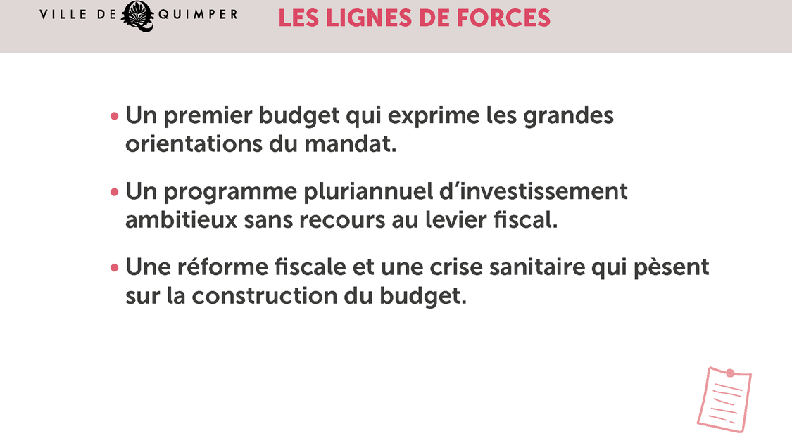 Budget Quimper 2021