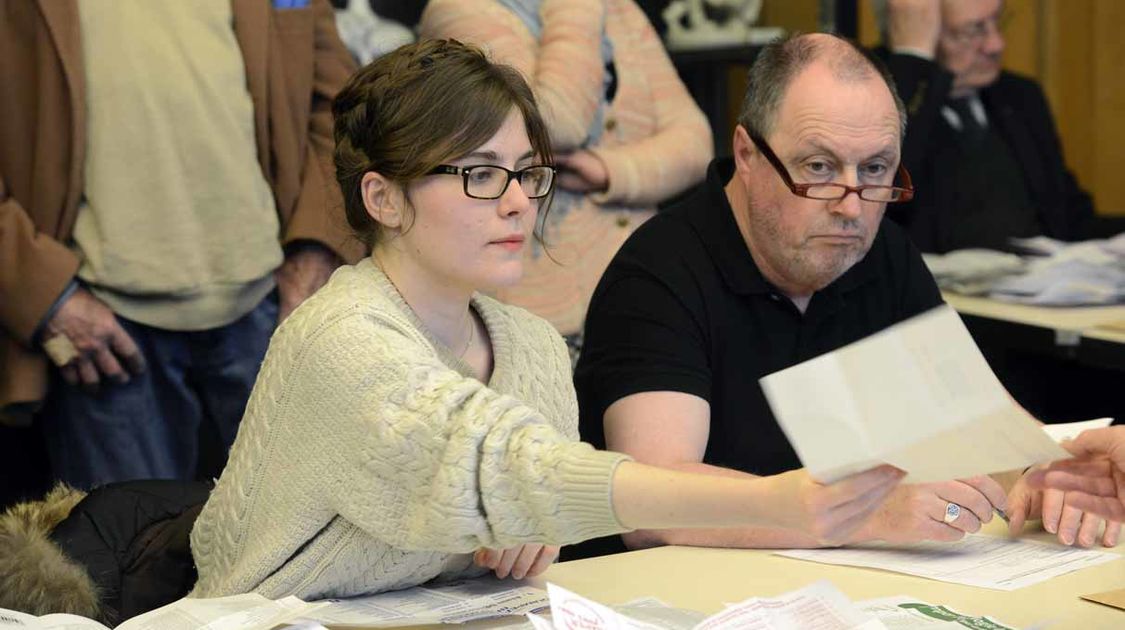 Lors du premier tour des municipales 2014 à Quimper