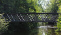 Pose de la nouvelle passerelle du Steir. 