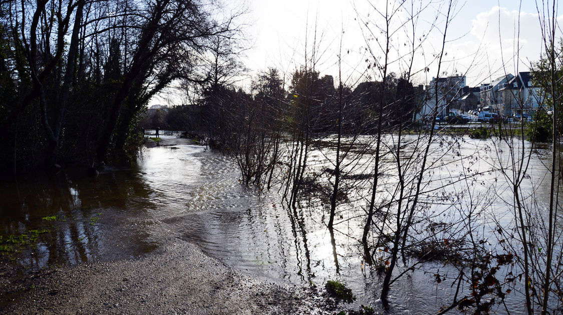 Inondation - Le Steir déborde - Promenade du Manoir des salles, les rives du Steïr, le Moulin Vert - 7 février 2014