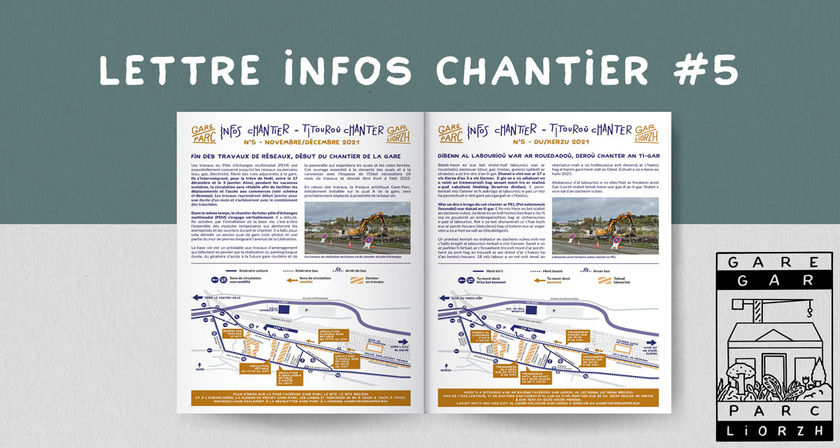Gare-Parc : Retrouvez la lettre « Infos Chantier » #5 (novembre/décembre 2021)