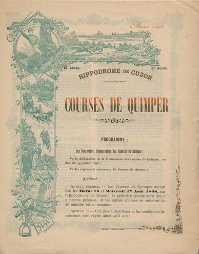 Programme des courses des fêtes d'août 1898