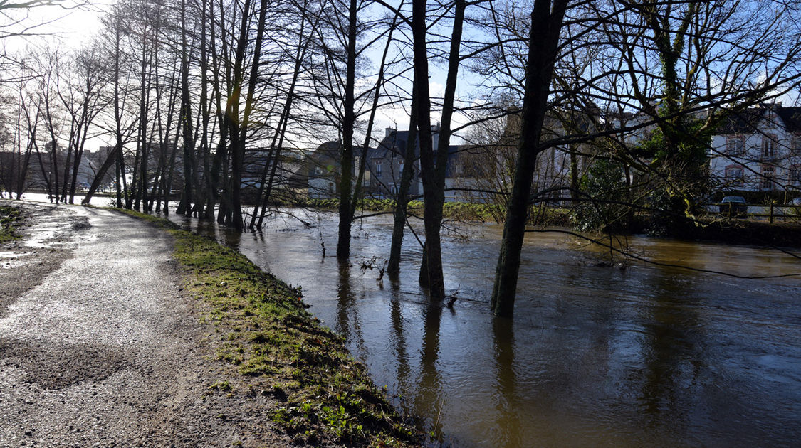 Inondation - Le Steir déborde - Promenade du Manoir des salles, les rives du Steïr, le Moulin Vert - 7 février 2014