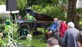 Le comédien Michaël Lonsdale et le pianiste Patrick Scheyder ont donné une représentation du spectacle des Jardins et des hommes dans le jardin du théâtre Max Jacob le 25 juin (2)