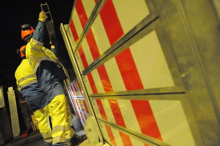 Exercice inondations : de bons résultats lors de l’essai du système d’alerte « info-crues » et la pose du batardeau