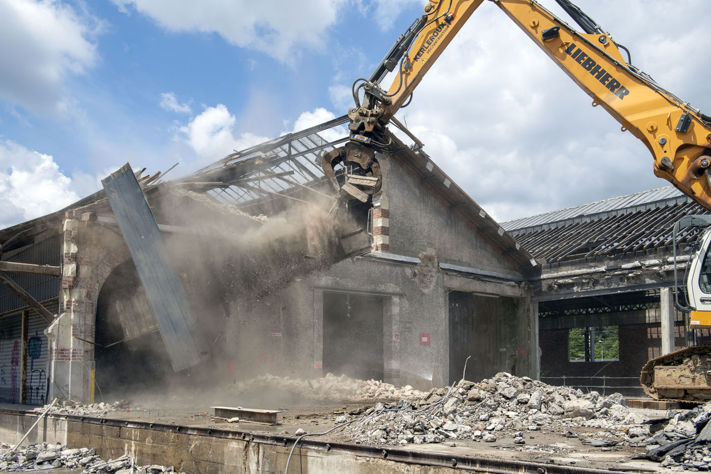 Le projet de Gare-Parc : Démolition de la Halle Sernam