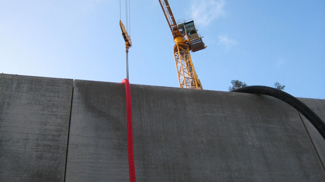 Chantier du pôle Max Jacob : Vue Est du chantier du Novomax. Le 21 janvier 2014.