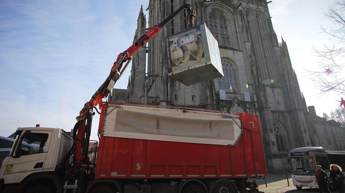 Mise en place des 11 Points d’apport volontaire dans le centre-ville piéton de Quimper