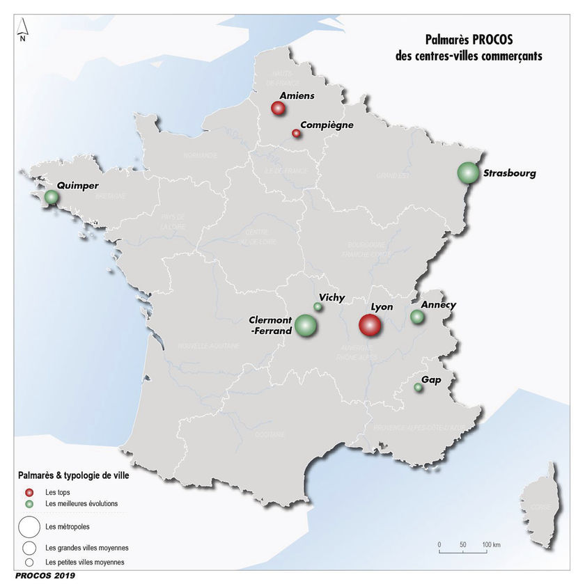 Palmarès Procos 2019 des centres-villes commerçants