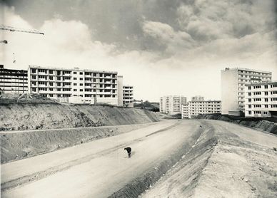 Construction de la rocade en 1968