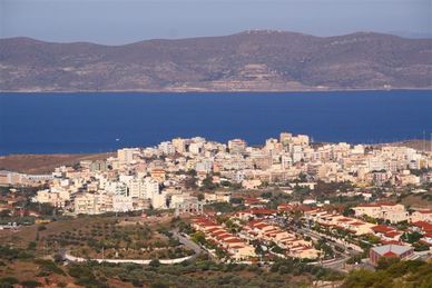 La ville de Lavrio située à 60 km d'Athènes