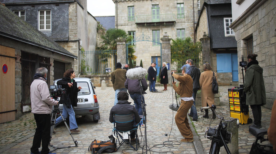 Tournage du 4e long métrage de Nicolas Guillou "Plogoff, 1980" dans les rues de Quimper 