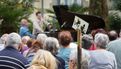 Le comédien Michaël Lonsdale et le pianiste Patrick Scheyder ont donné une représentation du spectacle des Jardins et des hommes dans le jardin du théâtre Max Jacob le 25 juin (4)