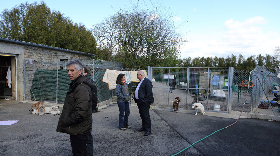 Visite des élus au Corniguel : passage à la Société protectrice des animaux.